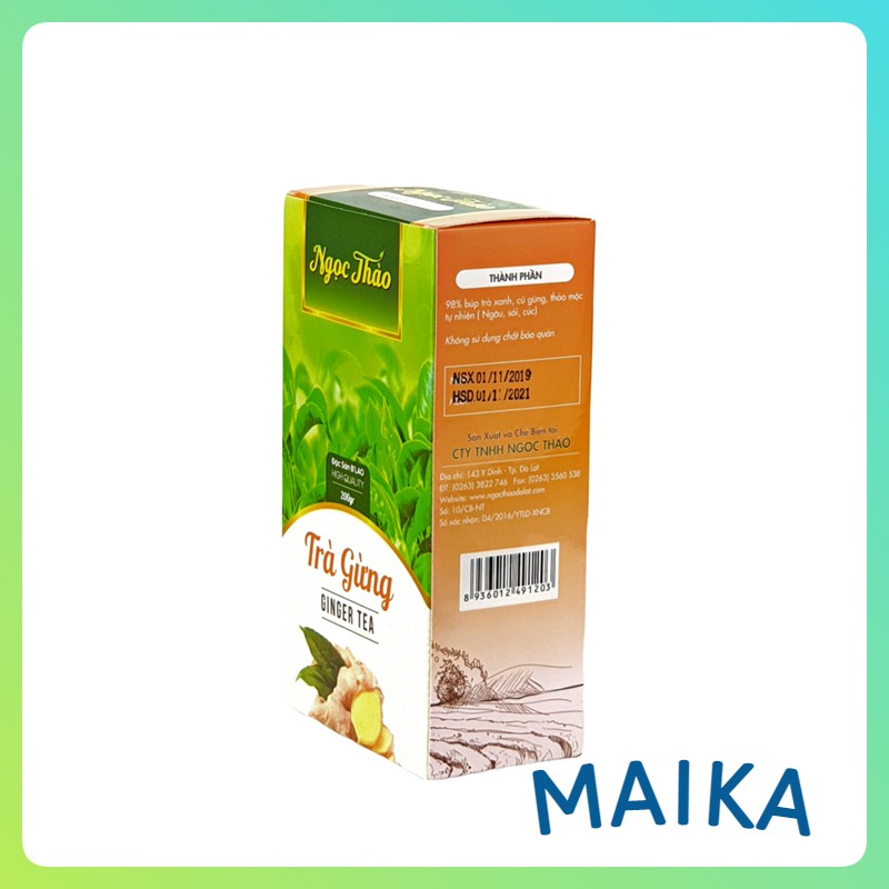 Hộp Trà Gừng Ngọc Thảo 200 gr