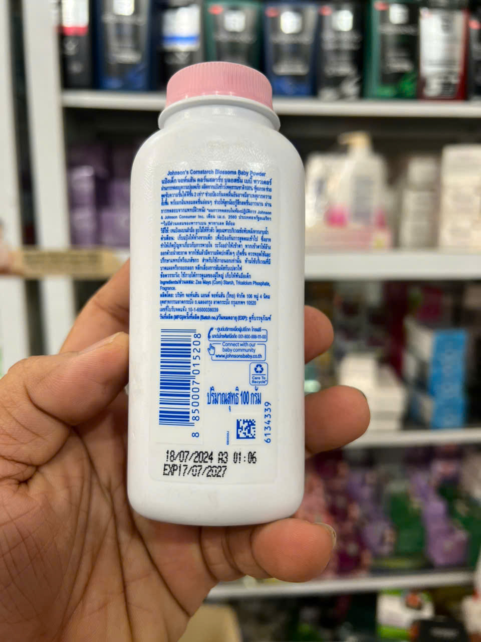 Phấn rôm Johnsons Baby  100g