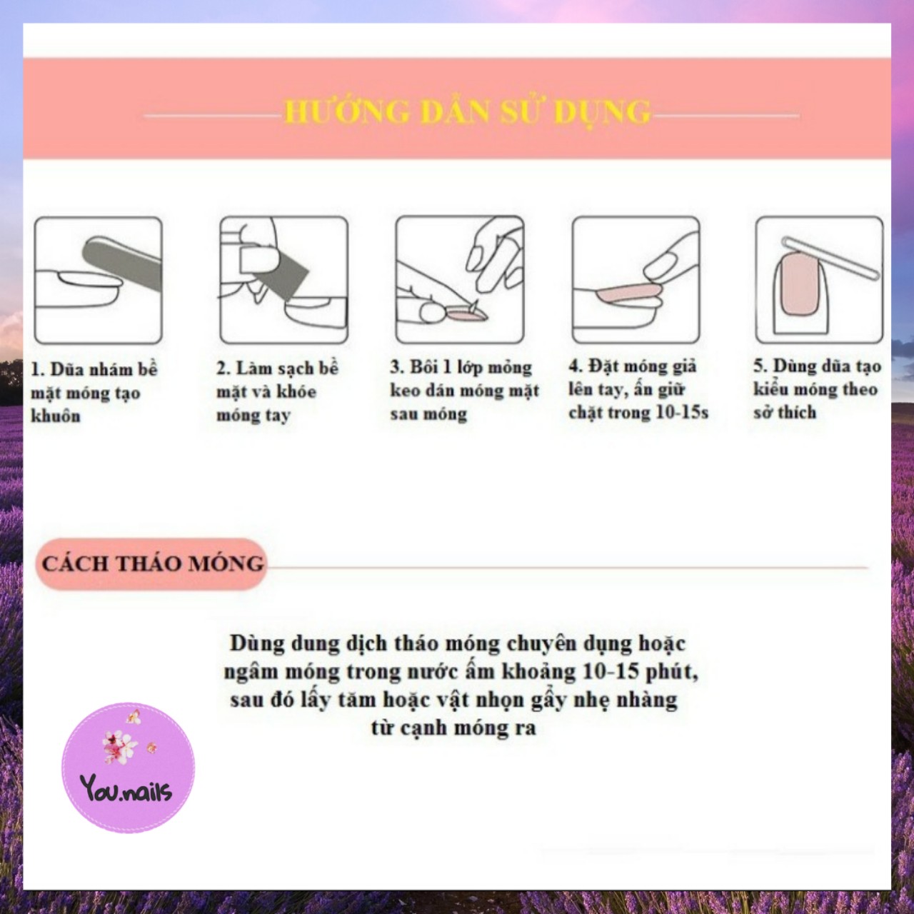 [Tặng 5 Phụ Kiện]  Set 24 Móng Tay Giả Đính Đá Cao Cấp Kèm Keo (Mã Yx-22)
