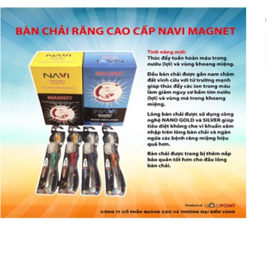 Bàn chải NAVI MAGNET GOLD NANO SILVER