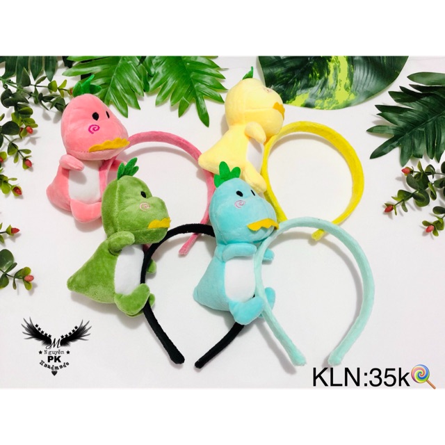 [HCM]Băng đô cài tóc khủng long ngố đáng yêu