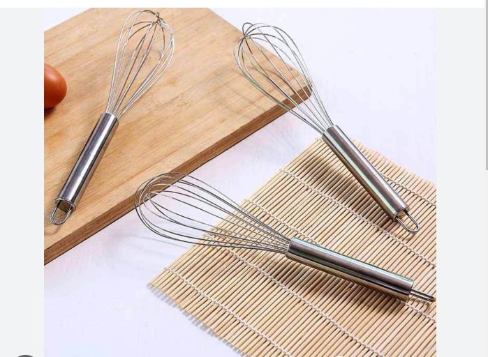 Phới lồng đánh trứng / bột bằng inox 25cm - 30cm