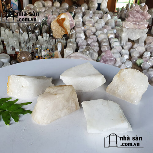 Chặn Giấy Đá Thạch Anh Trắng Thô. LZ