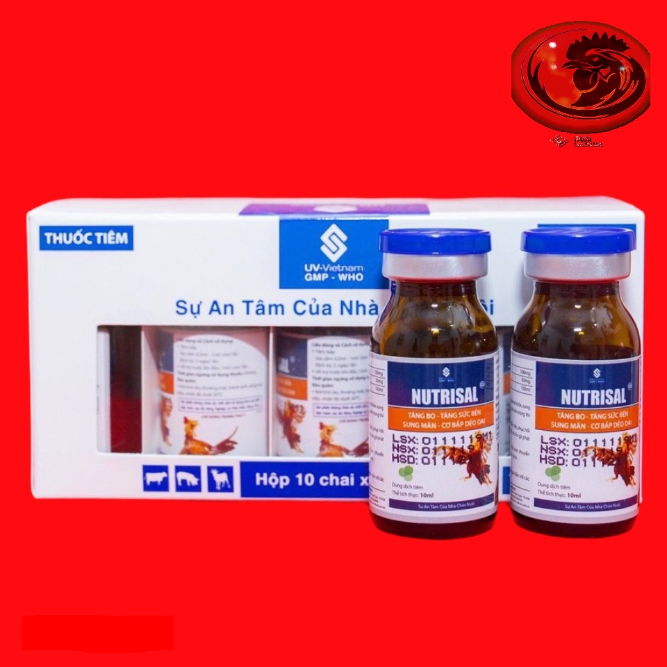 NUTRISAL TĂNG BO - TĂNG CƠ CHO GÀ ĐÁ 1 HỘP 10 LỌ