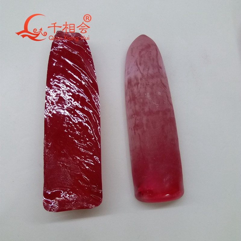 100g red corundum Rough raw material Synthetic ruby stone