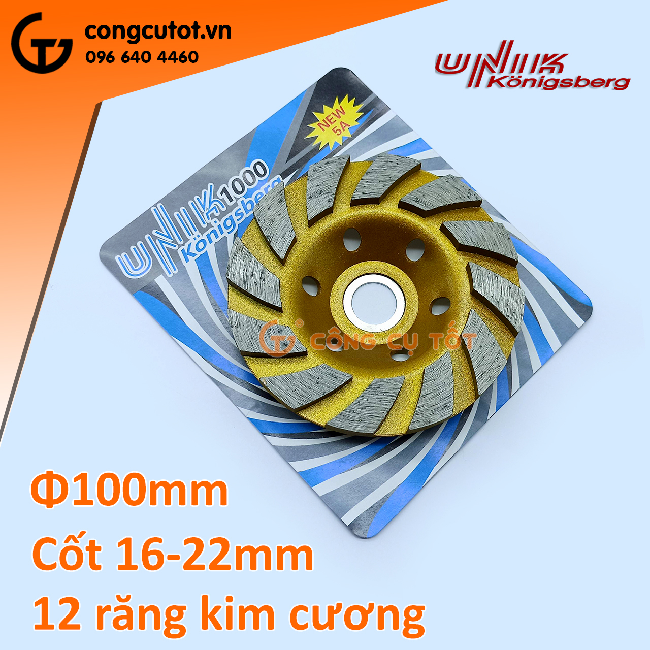 Bát mài phá bê tông cao cấp UNIK Φ100mm