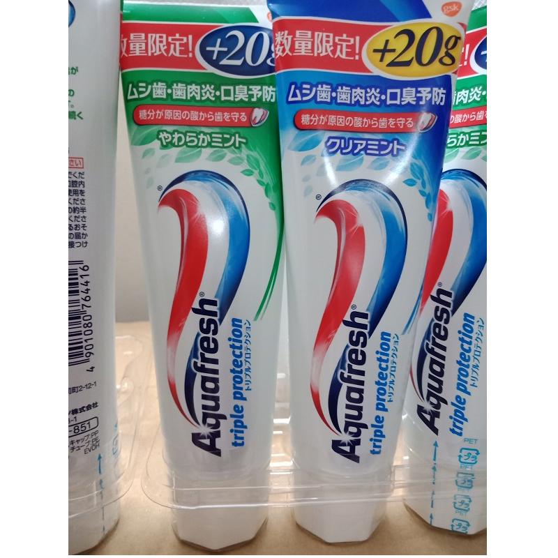 Kem đánh răng Aquafresh Nhật Bản 140gtặng thêm 20g
