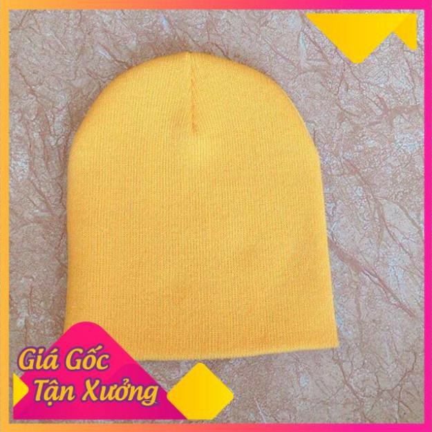 Mũ Len Beanie Trơn Dáng Ngắn 21cm phong cách hàn