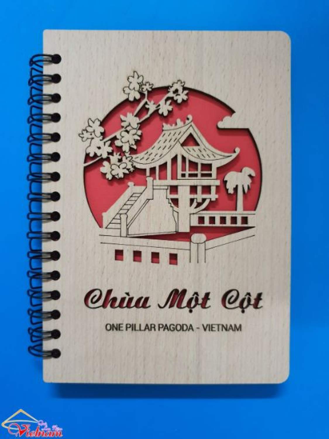 Sổ lưu niệm gỗ khắc laser (16cm x 11cm)