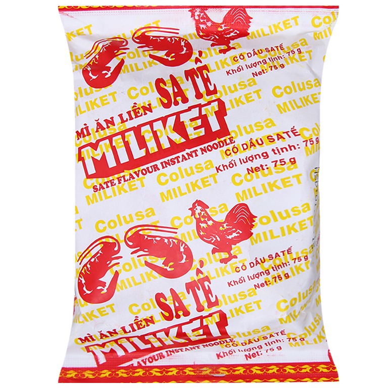 Thùng 30 gói Mì sa tế Miliket 65g