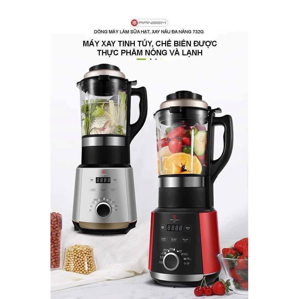 Máy làm sữa hạt Ranbem 732G (Bạc) - Hãng phân phối