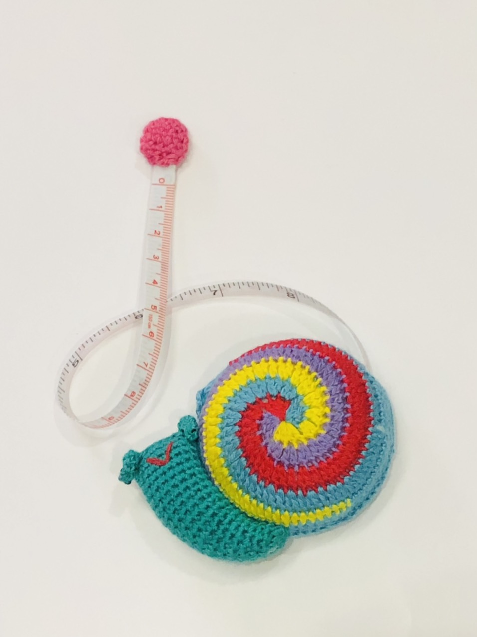 Thước dây cuộn tròn, đan hình động vật dễ thương bằng len 1.5met