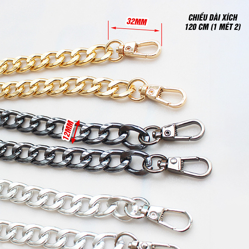 DÂY XÍCH CHO TÚI XÁCH VÁT GÓC 12MM RQN275 - REQUANE
