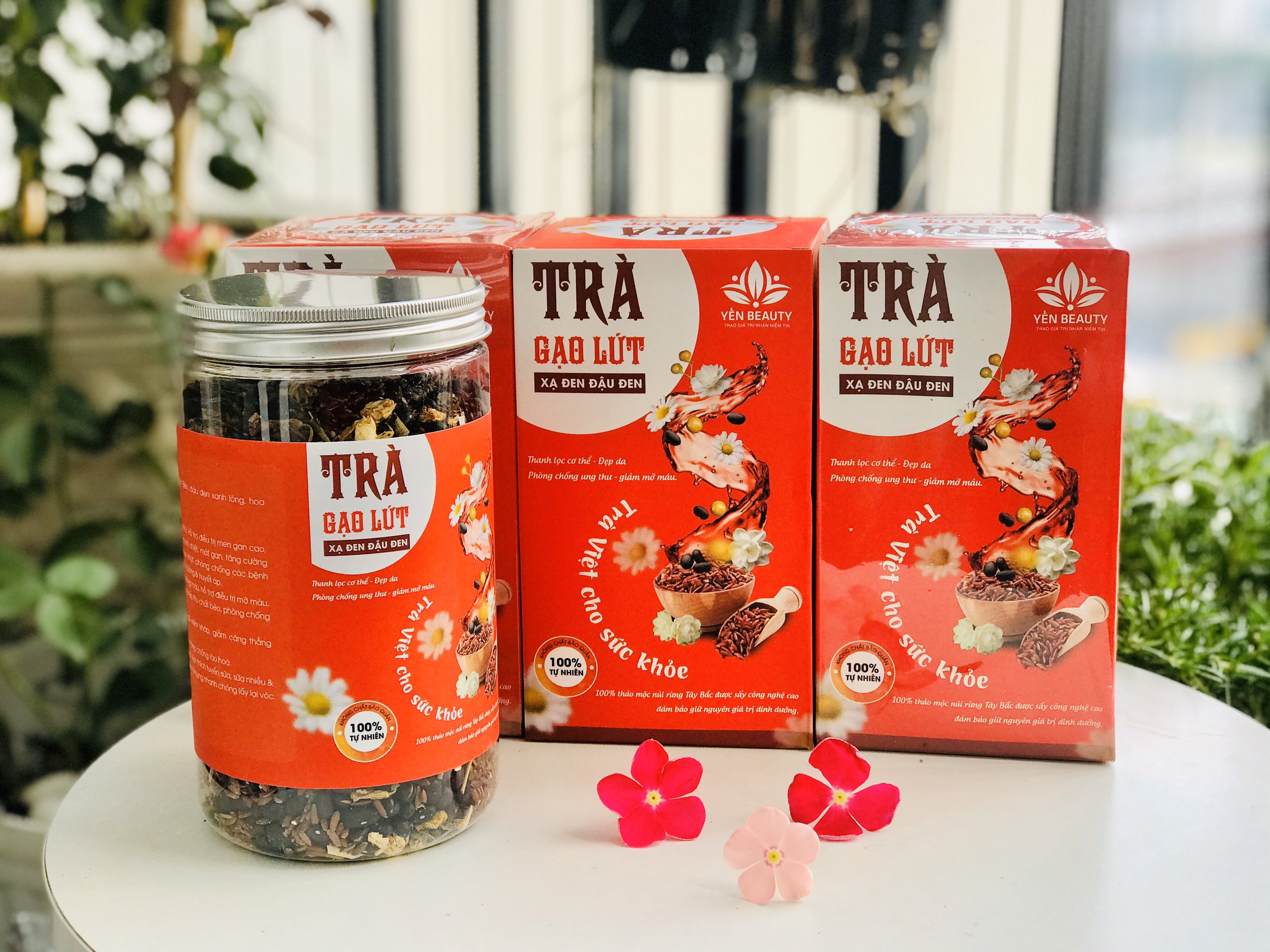 COMBO 3 HỘP TRÀ GẠO LỨT XẠ ĐEN ĐẬU ĐEN