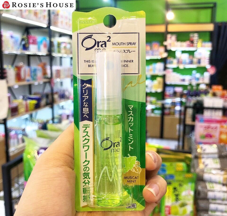 Xịt thơm miệng sunstar ora2 chai 6ml có nhiều hương - hàng nhật nội địa