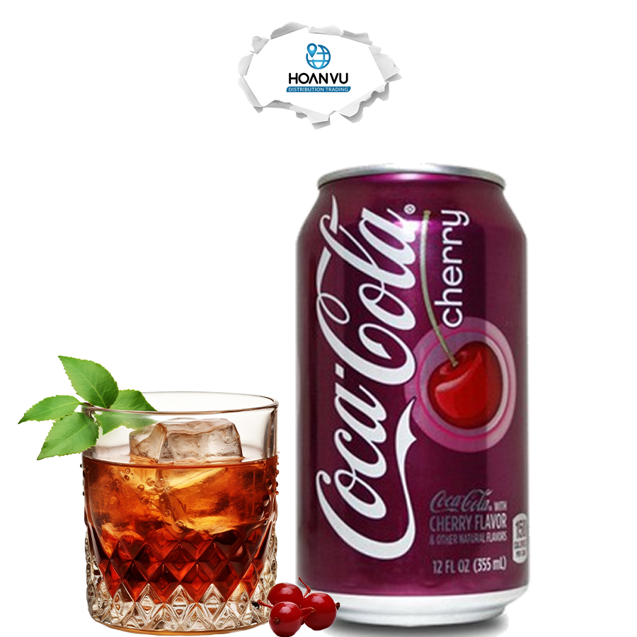 Thùng 12 Lon Nước Ngọt Coca-Cola Cherry (355ml) 06/2024
