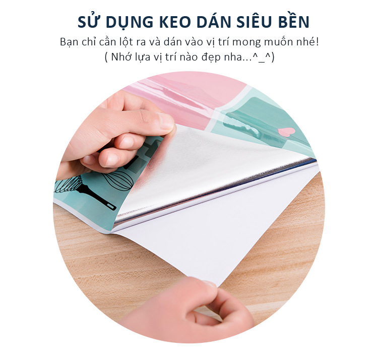 Giấy dán tường trang trí nhà bếp cách nhiệt