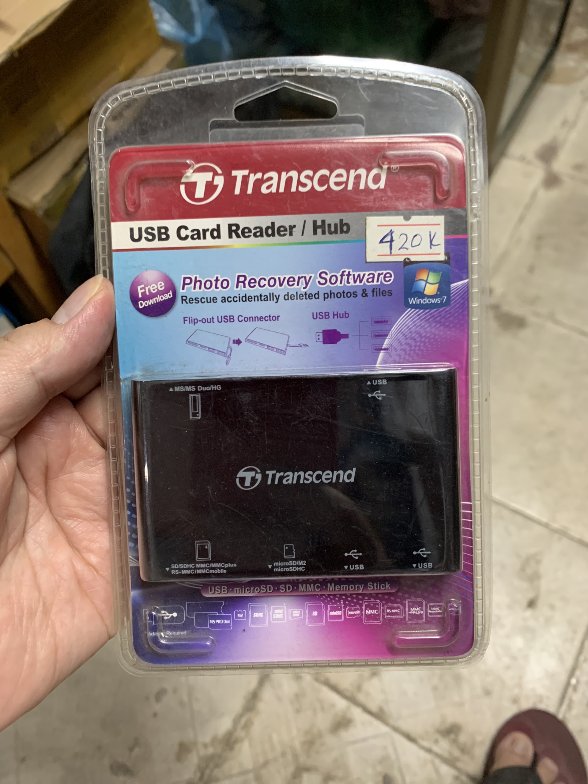 Đầu đọc thẻ nhớ Transcend TS-RDP7K All in one