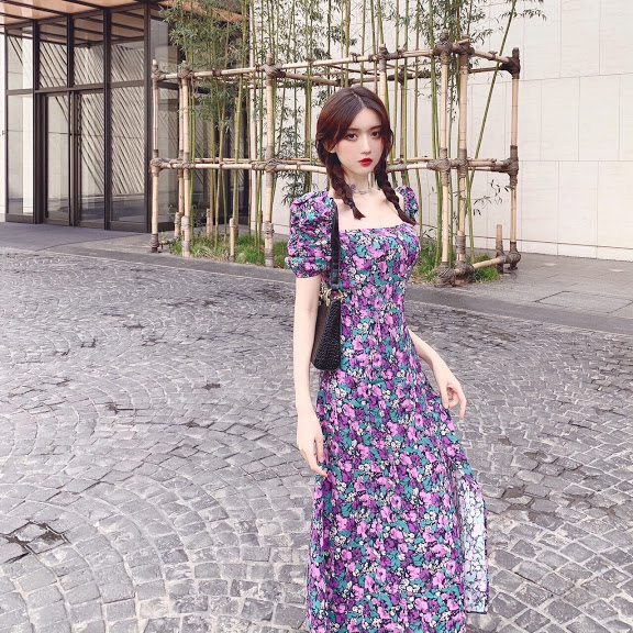 ĐẦM XOÈ HOA TÍM XẺ TÀ