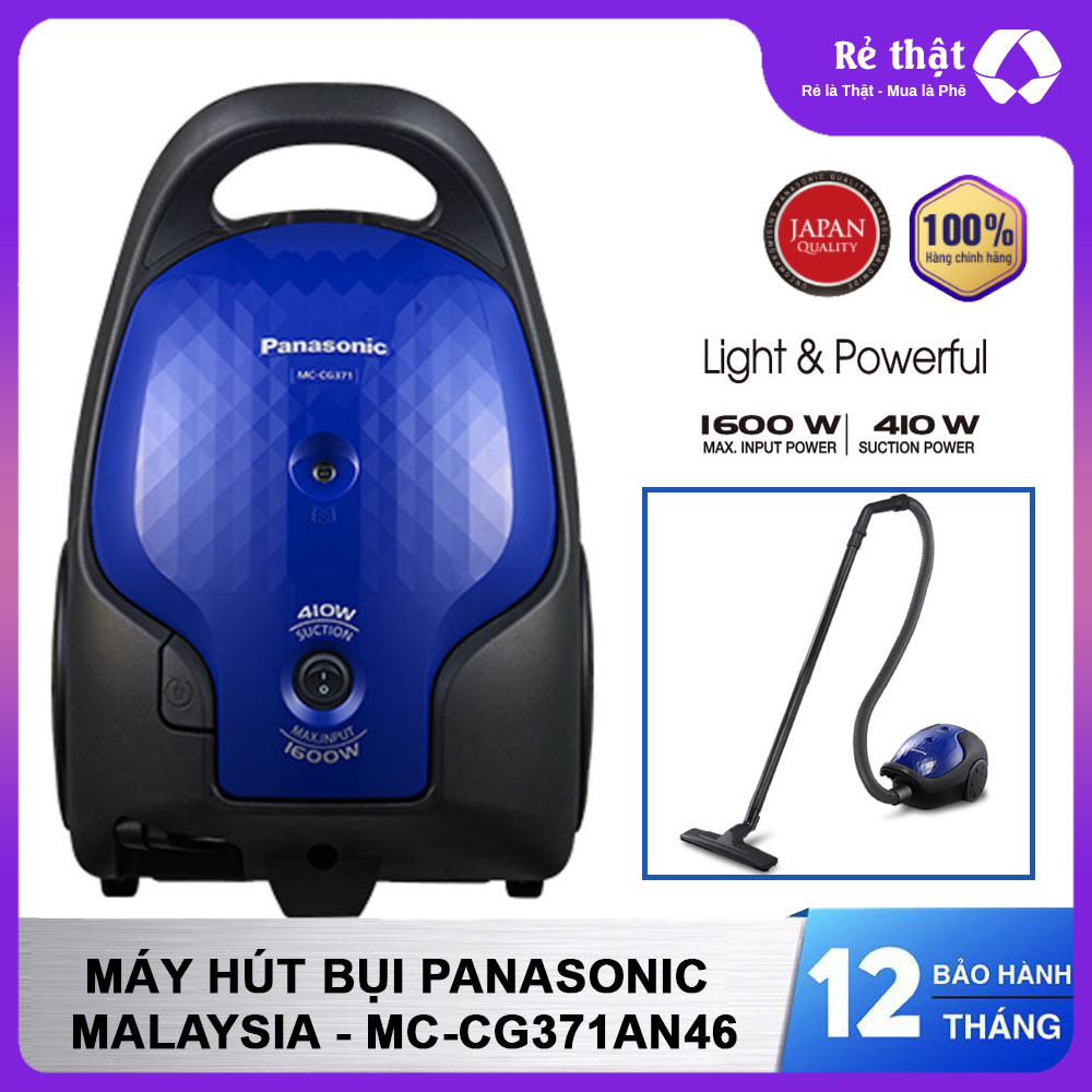 Máy hút bụi Panasonic Malaysia MC-CG371AN46 công suất 1600W hàng chính hãng bảo hành 12 tháng