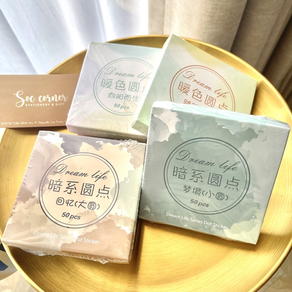 Hộp sticker Dot Tròn Dream Life