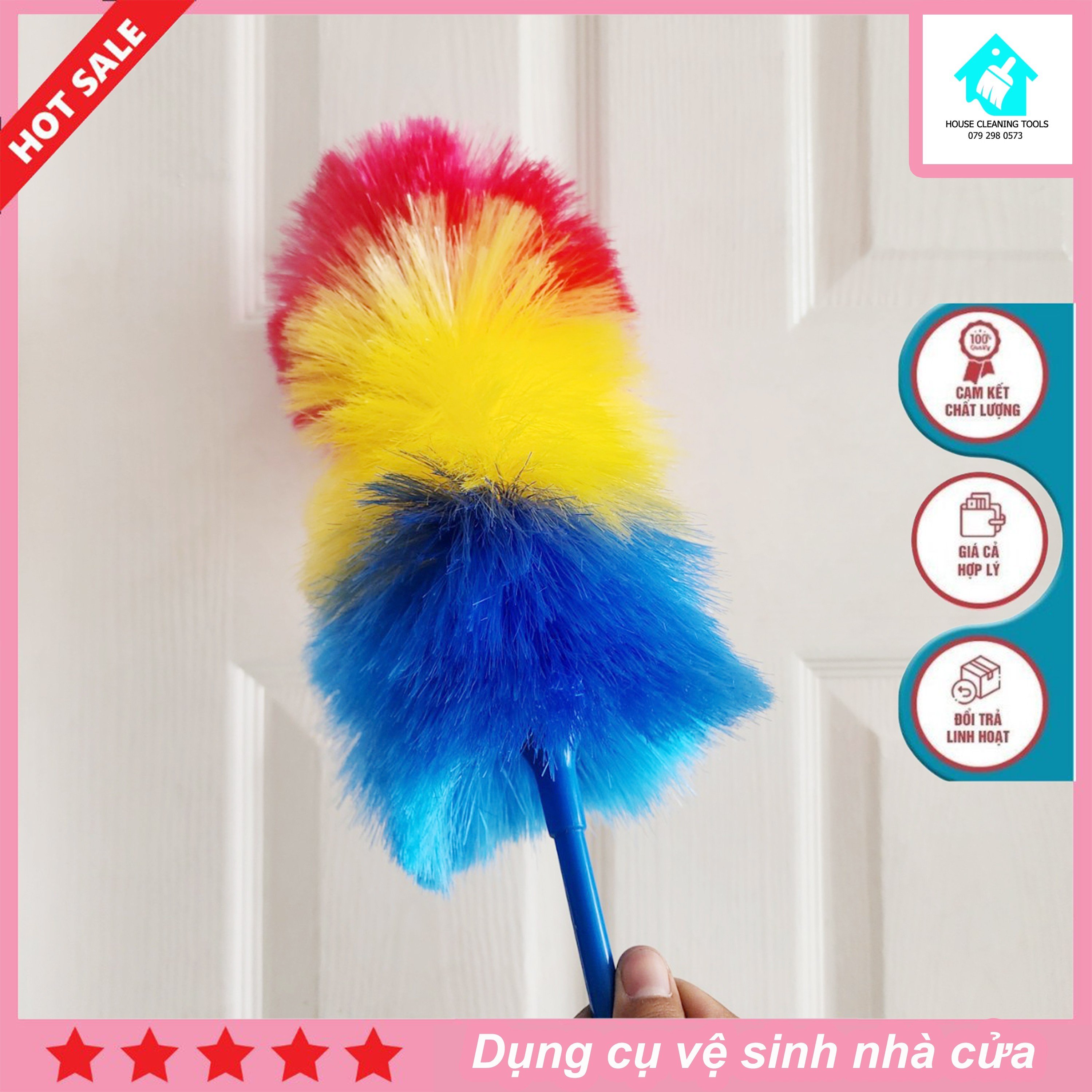 Chổi Quét Bụi Cước Thái Nilông Mềm Cao Cấp