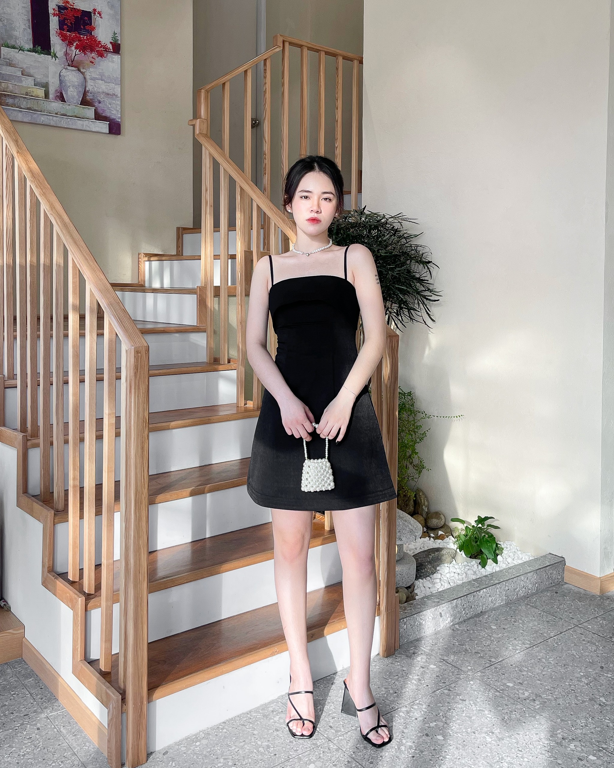 ZAREEN | ĐẦM 2 DÂY DÁNG A DAX54 - ĐEN
