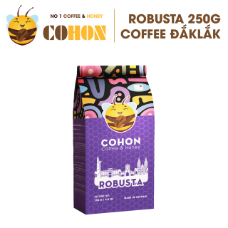 Cà phê Robusta thương hiệu COHON 250G. Robusta Coffee 250G sản xuất từ cà thumbnail
