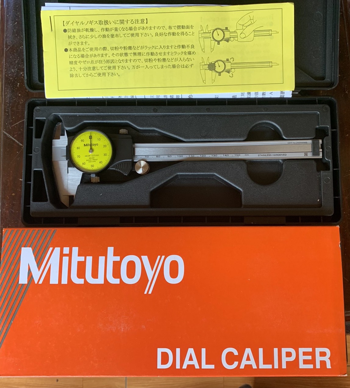 Thước cặp đồng hồ Mitutoyo 505-681 (0-150mm/ 0.01mm)