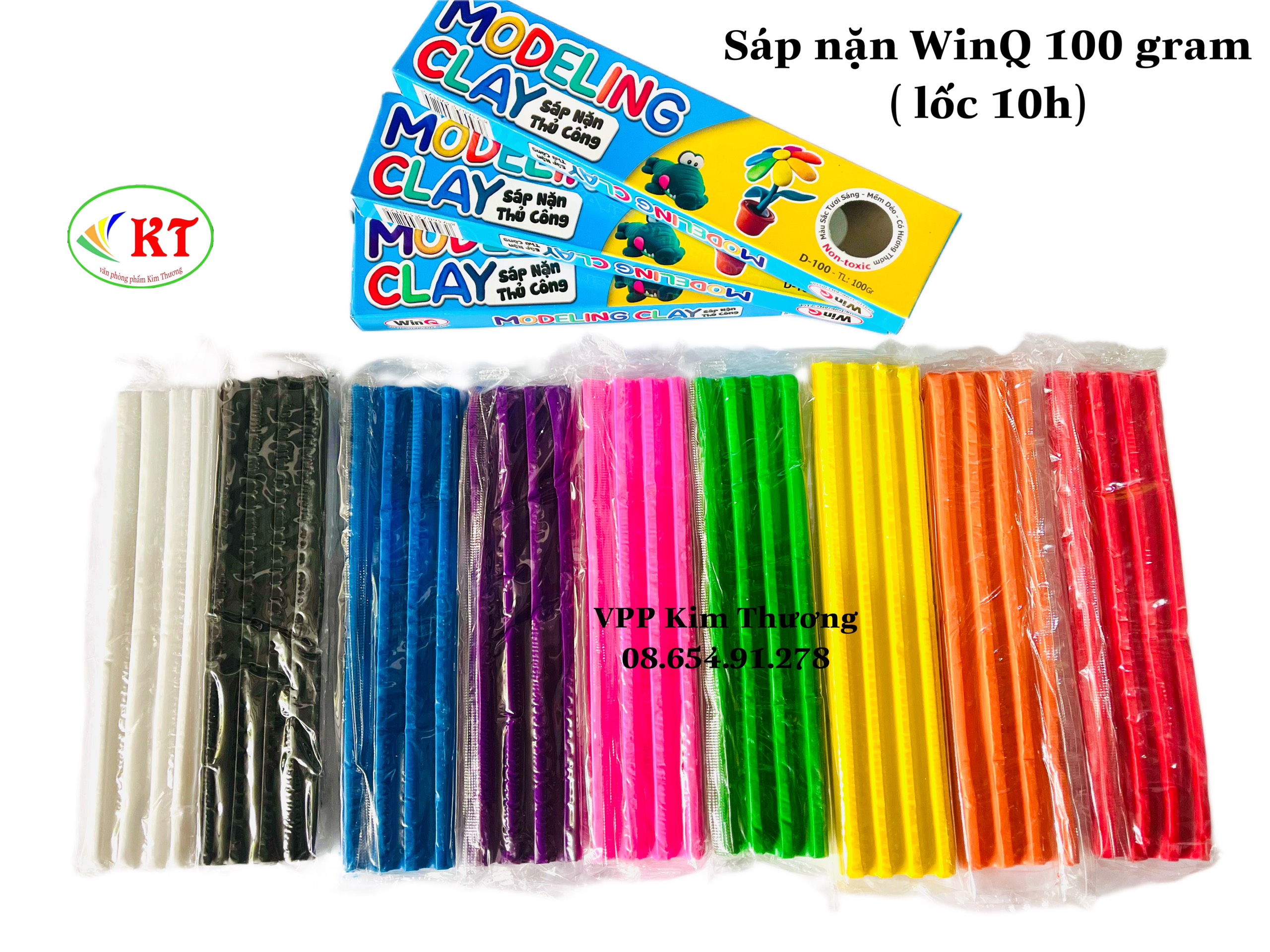 Sáp nặn WinQ đủ màu 100gram (D-100)