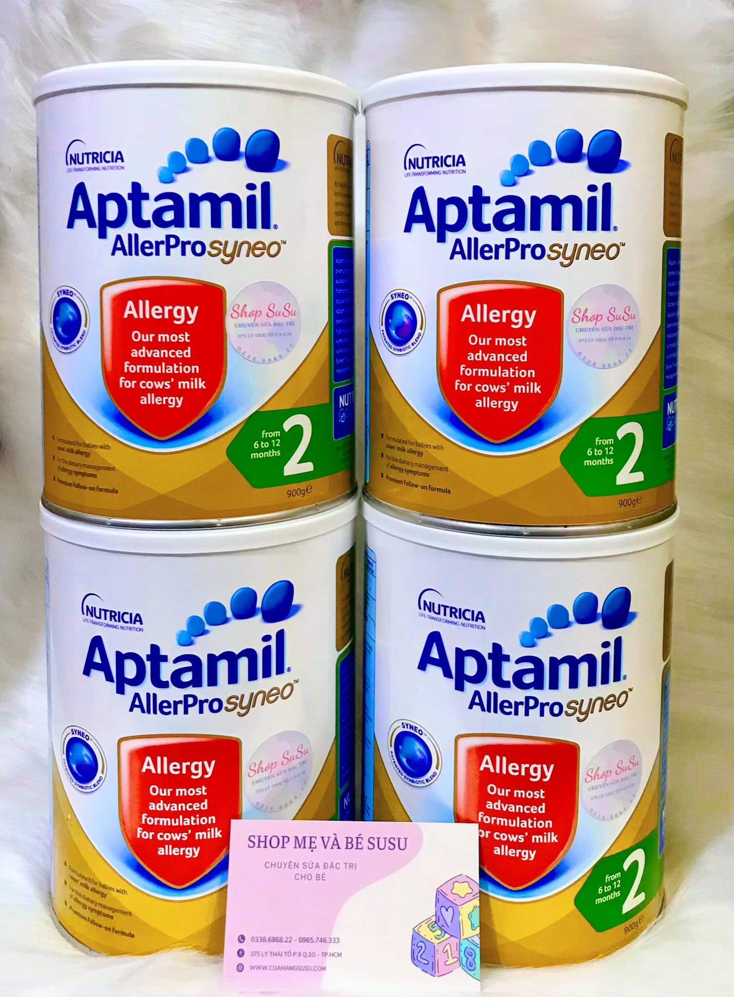 Sữa Aptamil Allerpro Syneo Cho Bé Dị Ứng Đạm Bò Hộp 900gr Số 1,2,3