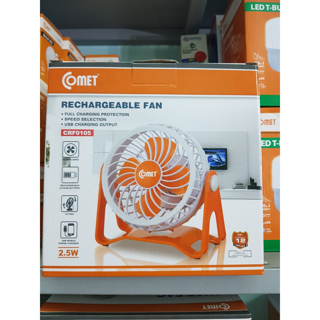 Quạt sạc mini Comet CRF0105 2.5W