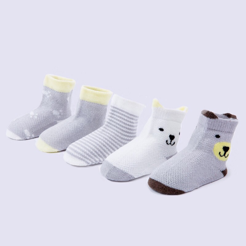 Set 5 đôi tất vớ cổ cao cho bé
