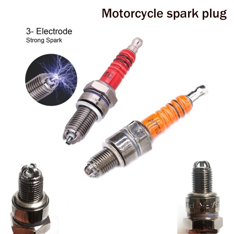 【Có hàng sẵn】D8TJC Bugi đánh lửa 3 điện cực chuyên dụng dành cho xe máy 50CC-150CC