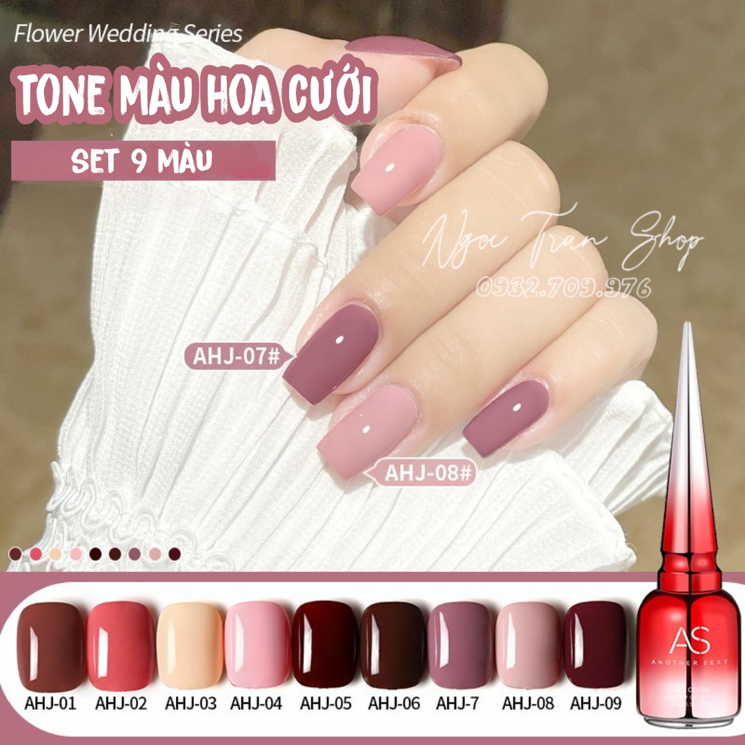 Sơn gel AS red - Màu đỏ tím mã AHJ