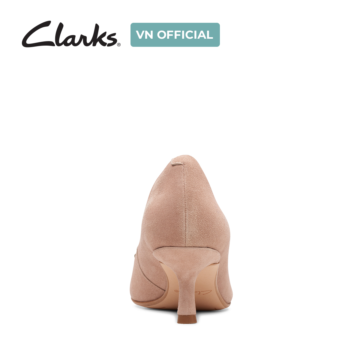 Giày Cao Gót 5.5cm Da Lộn Nữ Clarks - Violet55 Trim