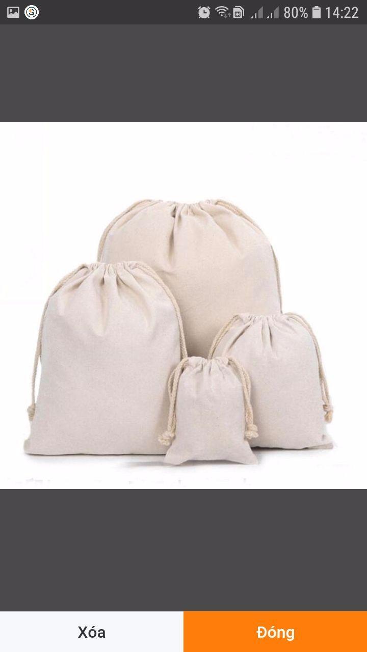 [HCM]Túi vải cotton mộc đựng đồ tiện ích (thực phẩm qùa tặng....)