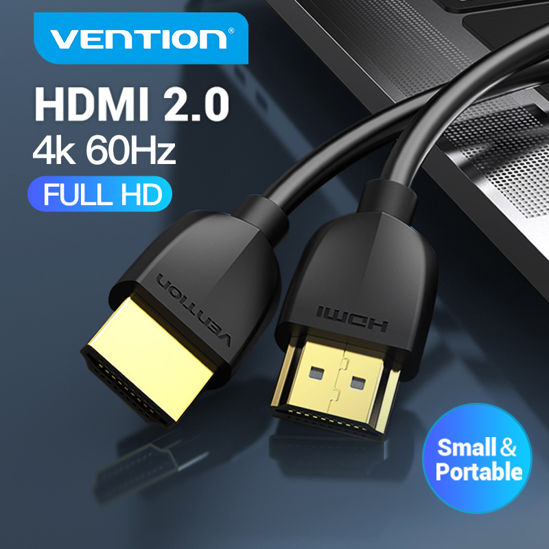 Vention Dây cáp HDMI 2.0 4K Slim HDMI đến HDMI 2.0 HDR 4K 60Hz 1m 2m 3m