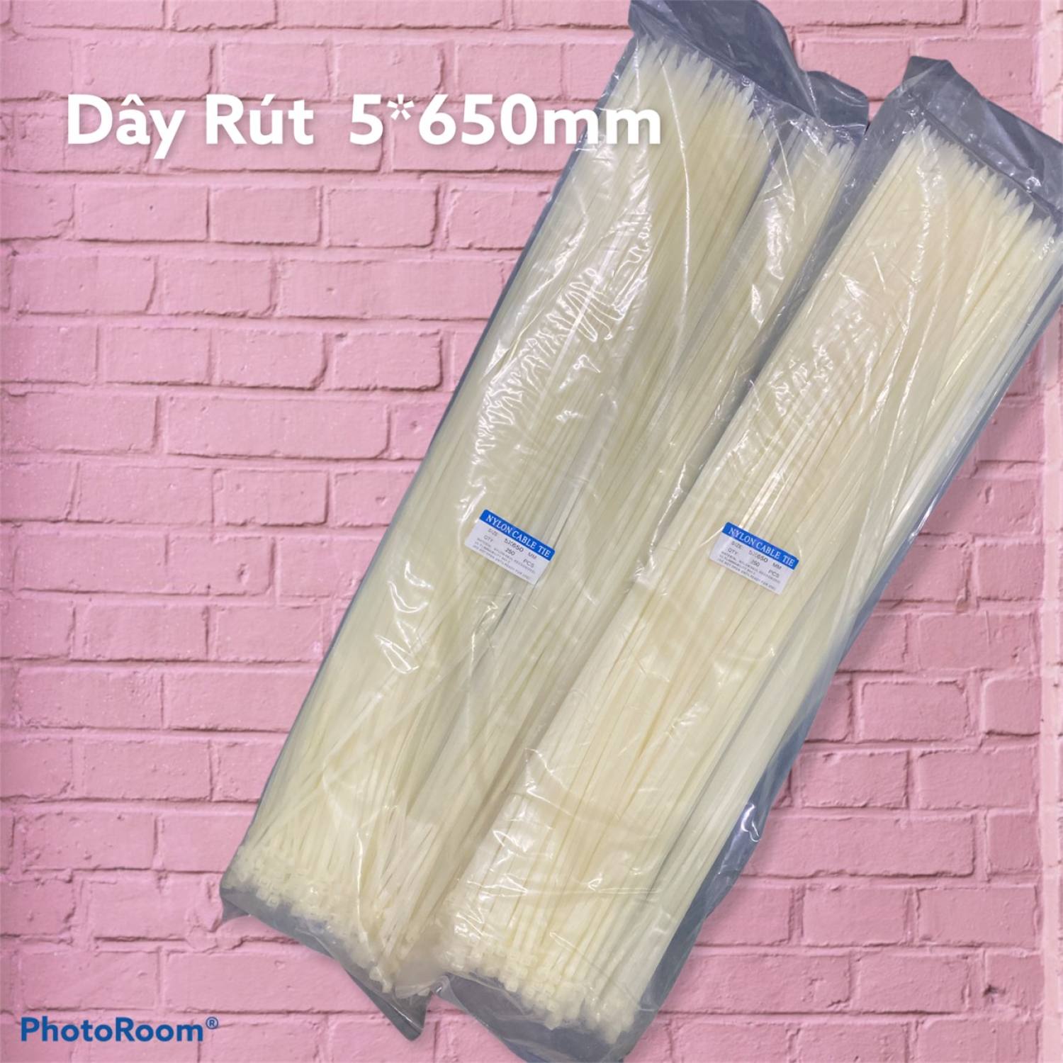 Dây rút nhựa 5*650mm ( ĐÓNG GÓI 1 BỊCH GỒM 250 SỢI DÂY RÚT )