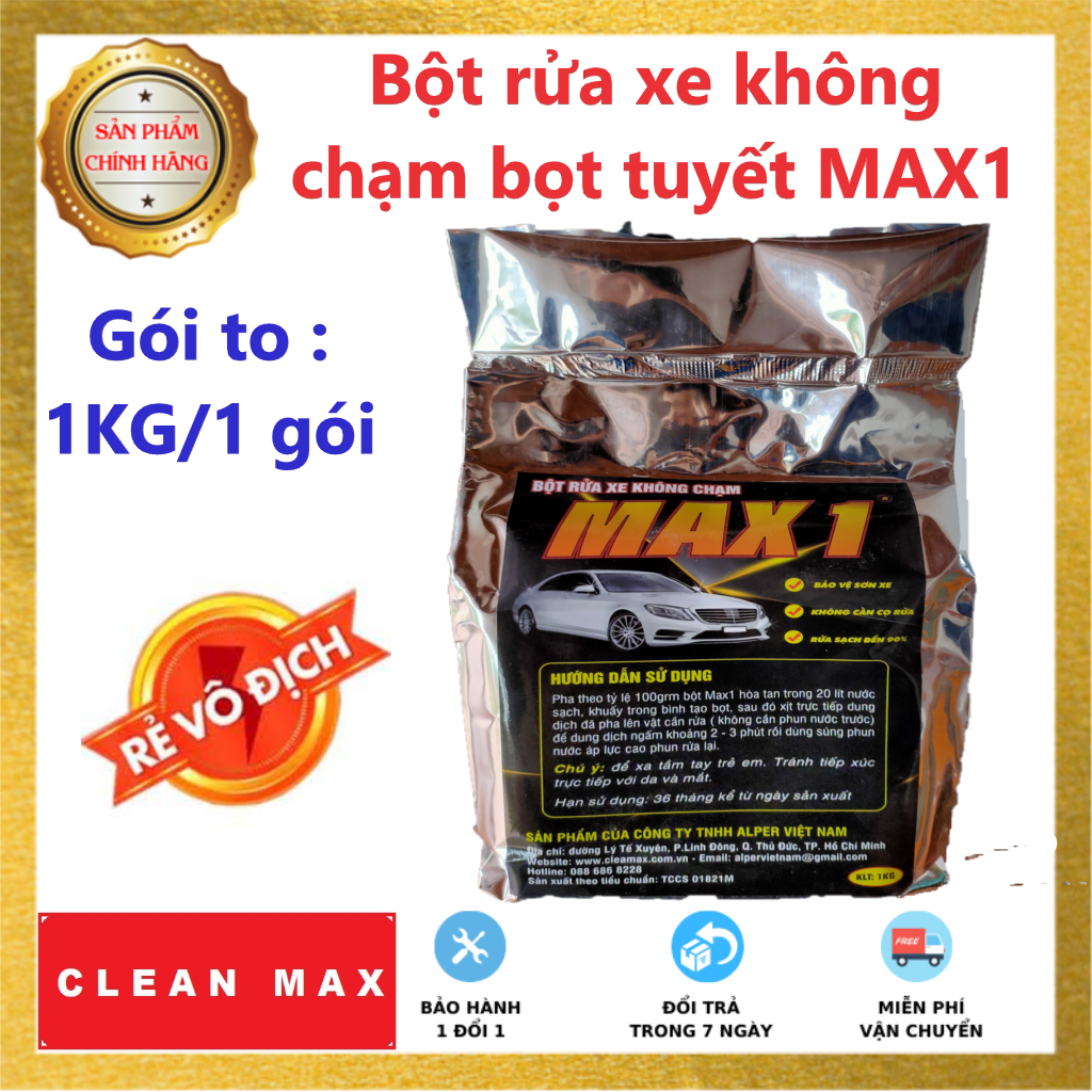 Bột rửa xe không chạm 1KG  MAX1