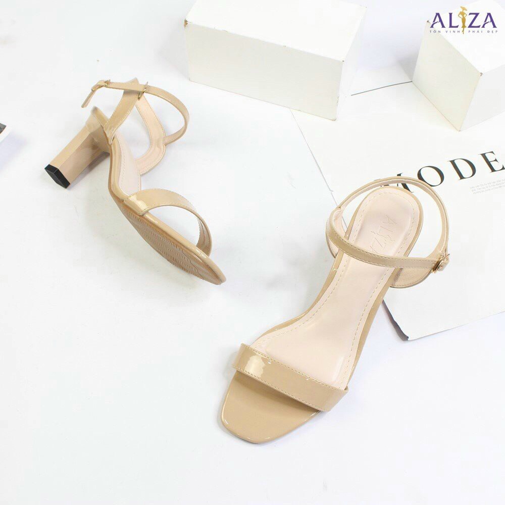 Giày sandal 7 phân gót trụ phối dây mảnh _A10T
