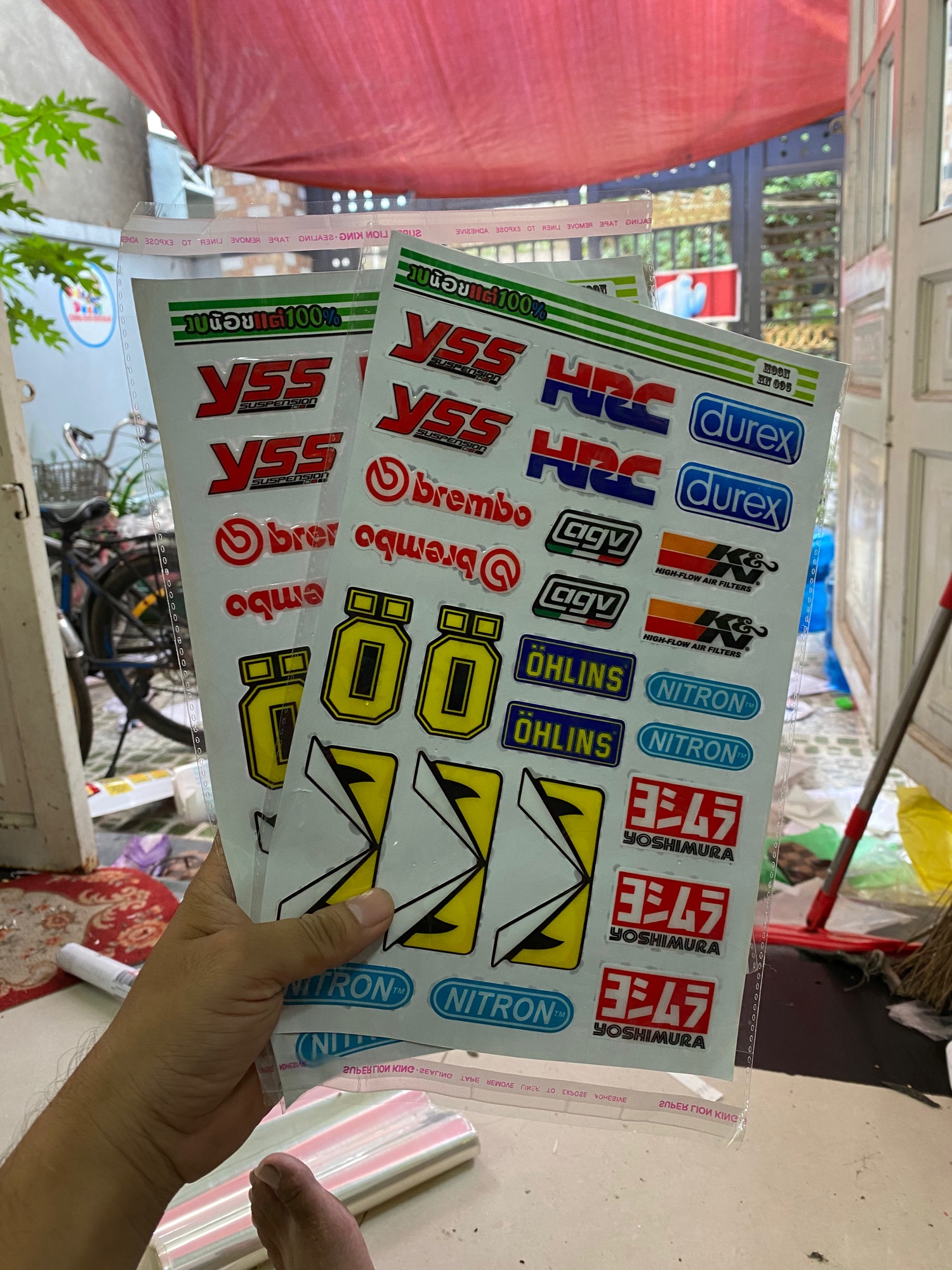 Combo Tem nổi trang trí xe máy