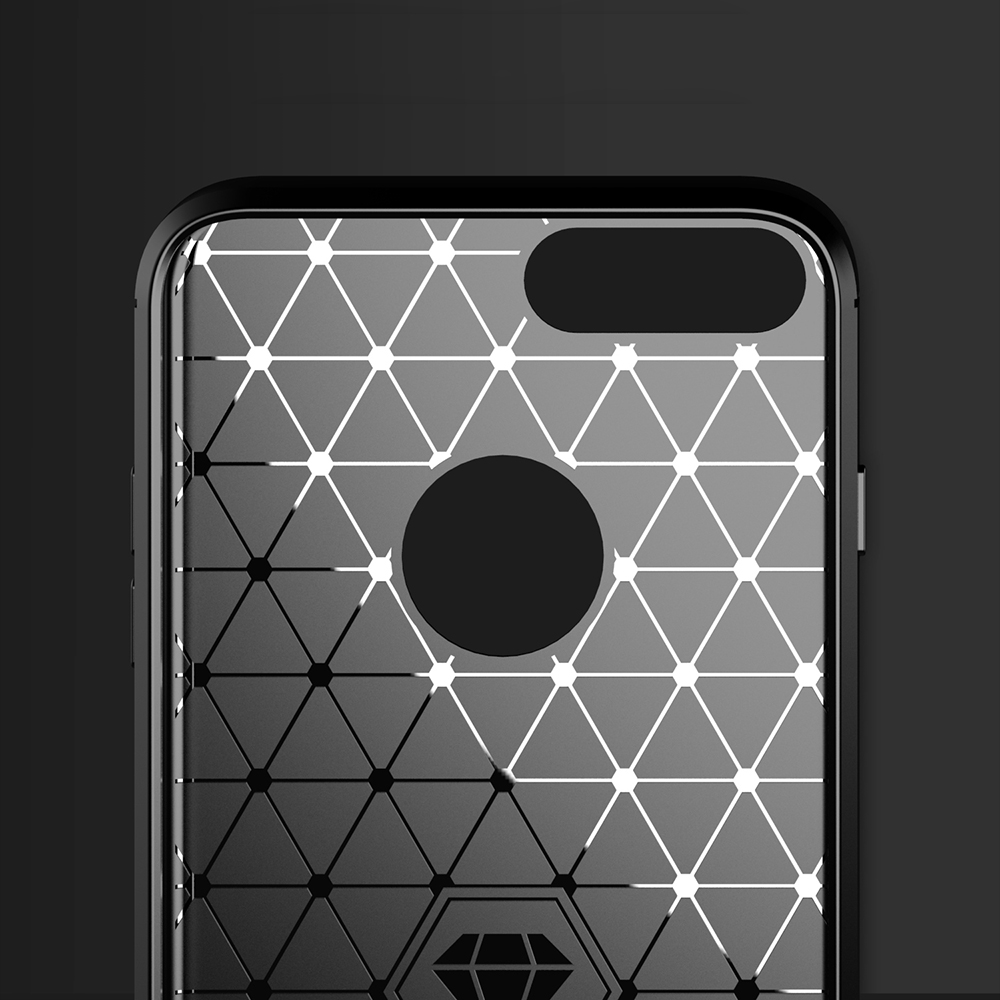 Ốp lưng dành cho iPhone 7 Plus 8 Plus ốp silicone mềm Carbone phay xước chống sốc chống vân tay