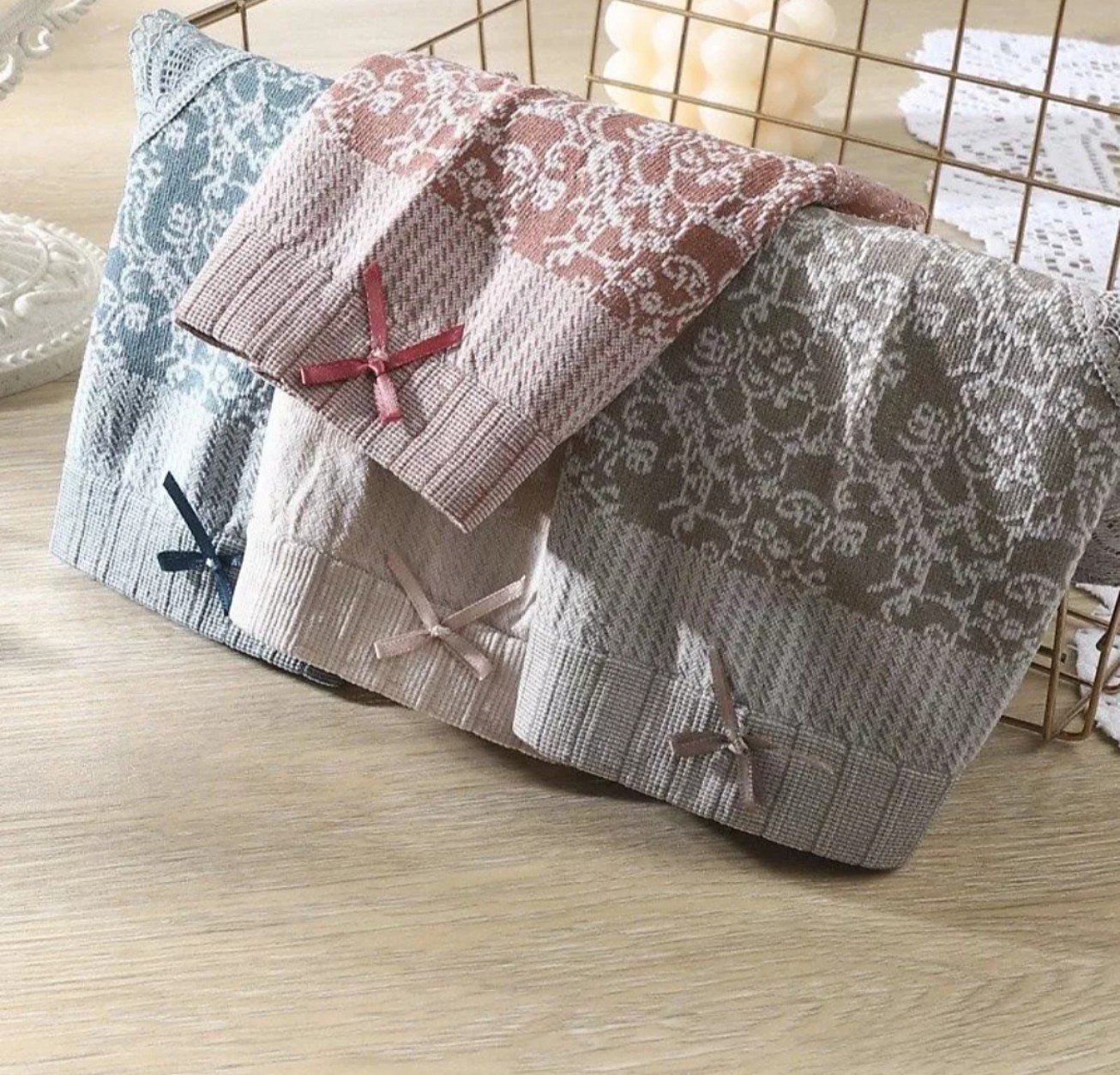 Quần lót nịt bụng - quần cottton cạp cao gen bụng viền ren