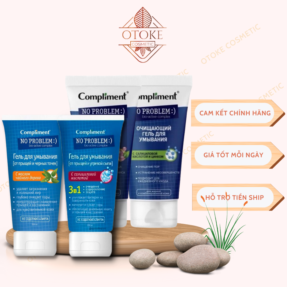Sữa rửa mặt Compliment NO PROBLEM chứa Salicylic Acid Tea Tree 200ml