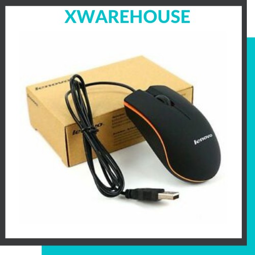 Chuột dây máy tính lenovo m20, chuột laptop mini 1200 dpi bh 12 tháng