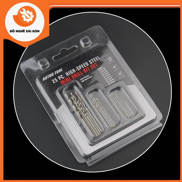 BỘ 25 MŨI KHOAN SẮT MINI TIỆN DỤNG - D582 [Đồ Nghề Sài Gòn]