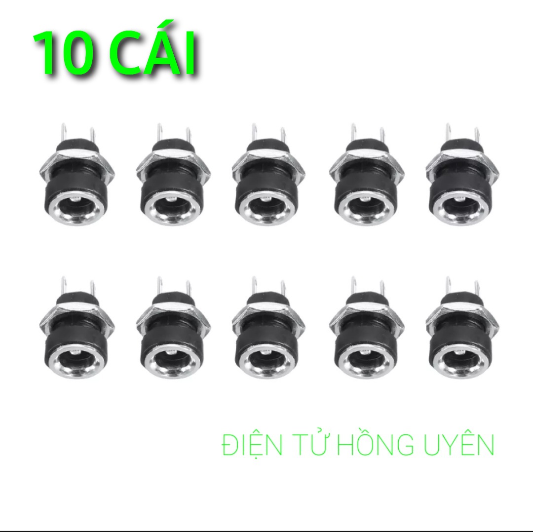 Combo 5 cái/10 cái - Jack sạc pin (Jack cái). Jack sạc 5.5x2.1mm Dùng thay đầu sạc cho hộp pin máy khoan/vít, thay thế các đầu dây nguồn laptop, adapter, các thiết bị DC 12v-24v khác ...
