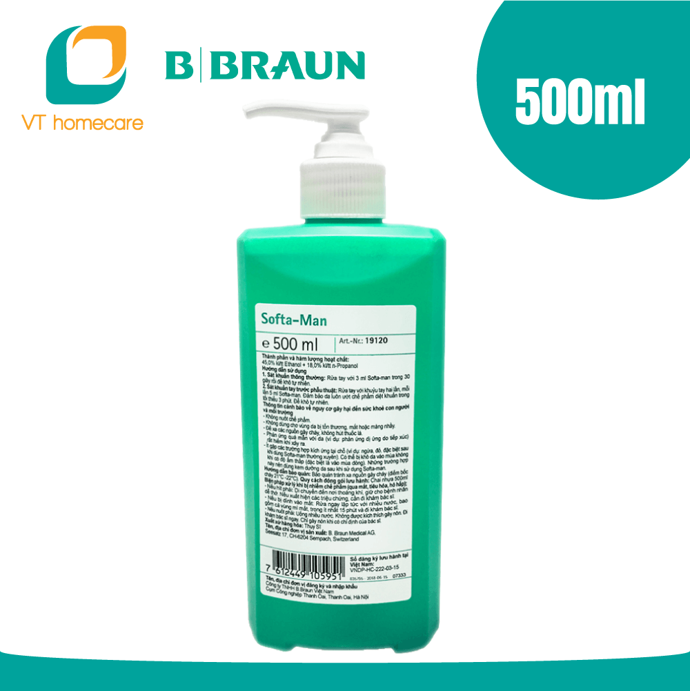 Dung dịch sát khuẩn tay nhanh Softa-man (500ml)