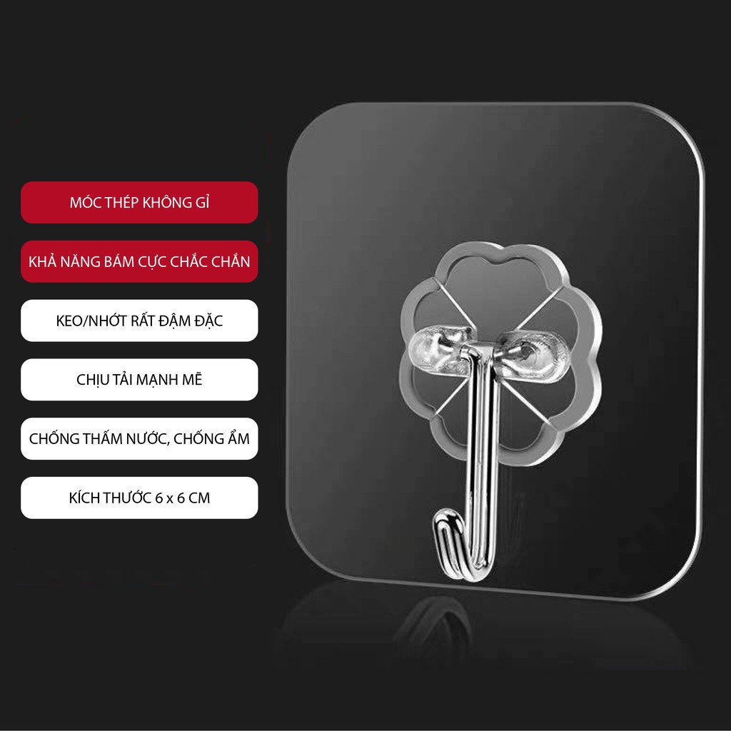 1 cái Móc dán tường chịu lực trong suốt